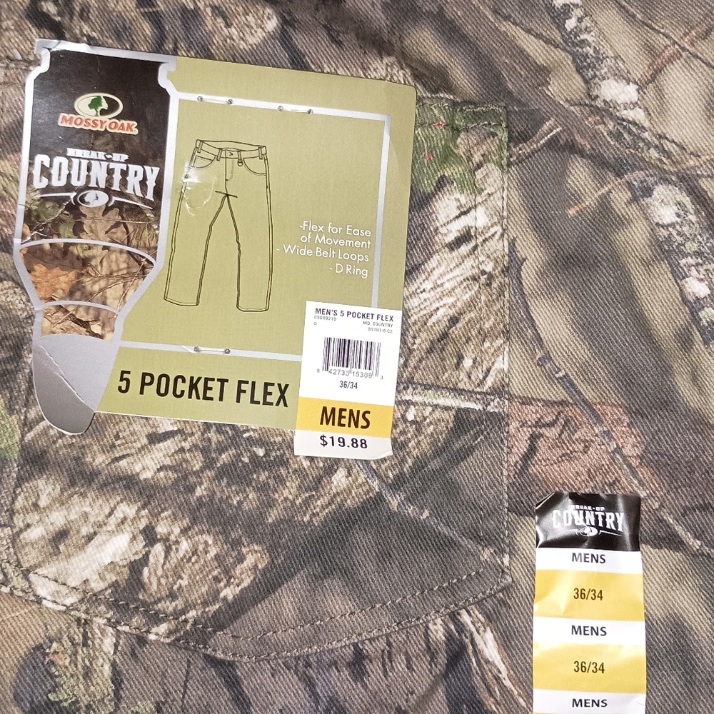 Men's Mossy Oak 5 Pocket Flex Size 36/34